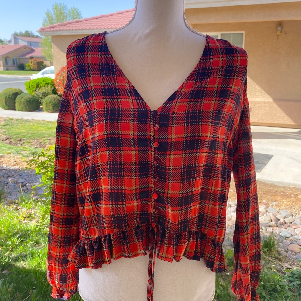 Plaid blouse